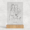 Lampara personalizada con dibujo lineal